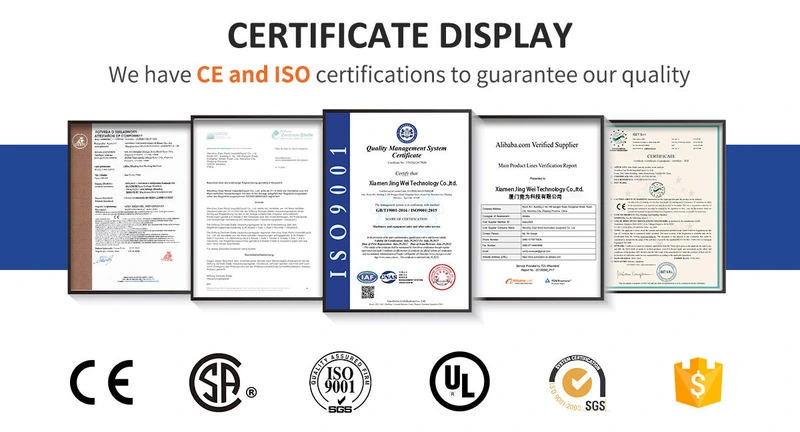 CE and ISO Certificates Display