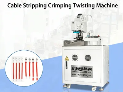 Automatic Cable Stripping Crimping Twisting Machine | AWG14-28