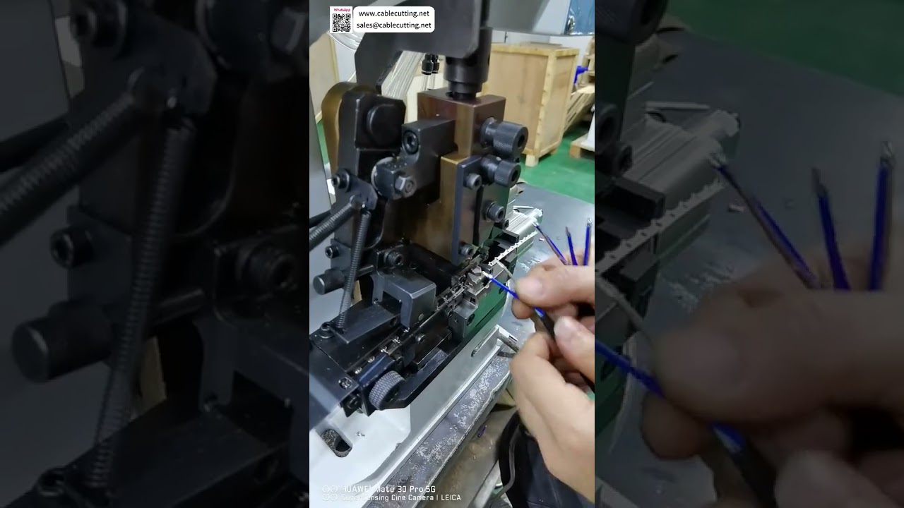 雙頭壓接機｜圓形外皮2芯線剝線與雙端子壓接工具 - 短版