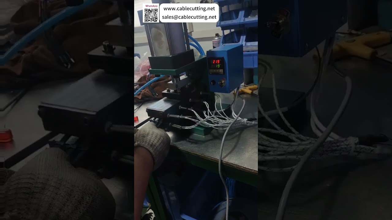 高品質行動電源線材熱剝皮機，精準絕緣去除 - 短影音版