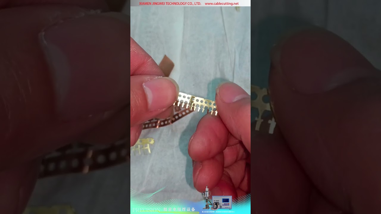 逆變直流電阻點銲機 — 0.5 mm 黃銅薄板搭接銲