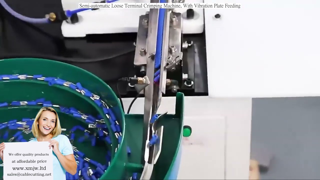 半自動散裝端子壓接機｜附震動盤送料，提升產線效率